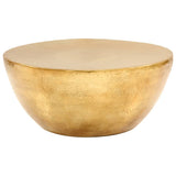 NNEVL Coffee Table Hammered Aluminium 70x30 cm Brass