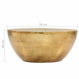 NNEVL Coffee Table Hammered Aluminium 70x30 cm Brass