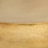 NNEVL Coffee Table Hammered Aluminium 70x30 cm Brass