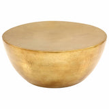 NNEVL Coffee Table Hammered Aluminium 70x30 cm Brass