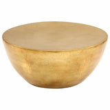 NNEVL Coffee Table Hammered Aluminium 70x30 cm Brass