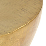NNEVL Coffee Table Hammered Aluminium 70x30 cm Brass