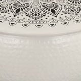 NNEVL Coffee Table Hammered Aluminium 70x30 cm White