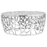 NNEVL Coffee Table Casted Aluminium 70x30 cm Silver
