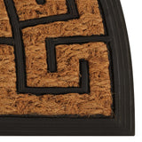 NNEVL Doormat Coir and Rubber Half-round 45x75 cm