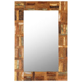 NNEVL Wall Mirror Solid Reclaimed Wood 60x90 cm