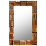 NNEVL Wall Mirror Solid Reclaimed Wood 60x90 cm
