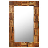 NNEVL Wall Mirror Solid Reclaimed Wood 60x90 cm