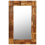 NNEVL Wall Mirror Solid Reclaimed Wood 60x90 cm