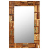 NNEVL Wall Mirror Solid Reclaimed Wood 60x90 cm