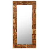 NNEVL Wall Mirror Solid Reclaimed Wood 60x120 cm