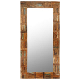 NNEVL Wall Mirror Solid Reclaimed Wood 60x120 cm