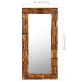 NNEVL Wall Mirror Solid Reclaimed Wood 60x120 cm
