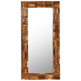 NNEVL Wall Mirror Solid Reclaimed Wood 60x120 cm