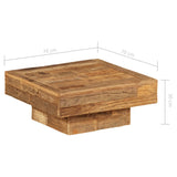 NNEVL Coffee Table Solid Reclaimed Wood 70x70x30 cm