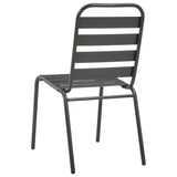 NNEVL 3 Piece Bistro Set Steel Dark Grey