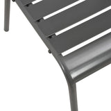 NNEVL 3 Piece Bistro Set Steel Dark Grey