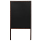 NNEVL Double-sided Blackboard Cedar Wood Free Standing 60x80 cm
