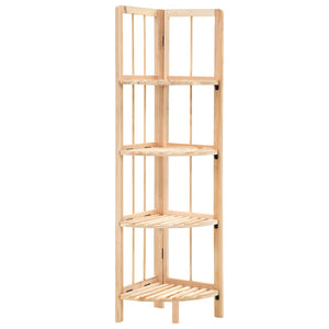 NNEVL Corner Shelf Cedar Wood 27x27x110 cm