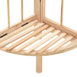 NNEVL Corner Shelf Cedar Wood 27x27x110 cm