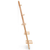 NNEVL Ladder Wall Shelf Cedar Wood 41.5x30x176 cm
