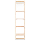 NNEVL Ladder Wall Shelf Cedar Wood 41.5x30x176 cm