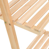 NNEVL Ladder Wall Shelf Cedar Wood 41.5x30x176 cm