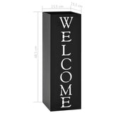 NNEVL Umbrella Stand Welcome Steel Black