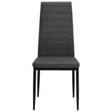 NNEVL Dining Chairs 2 pcs Dark Grey Fabric
