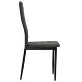 NNEVL Dining Chairs 2 pcs Dark Grey Fabric
