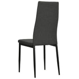 NNEVL Dining Chairs 2 pcs Dark Grey Fabric