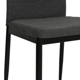 NNEVL Dining Chairs 2 pcs Dark Grey Fabric