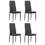 NNEVL Dining Chairs 4 pcs Dark Grey Fabric