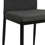 NNEVL Dining Chairs 4 pcs Dark Grey Fabric