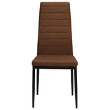 NNEVL Dining Chairs 2 pcs Brown Fabric