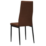 NNEVL Dining Chairs 4 pcs Brown Fabric