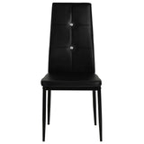 NNEVL Dining Chairs 2 pcs Black Faux Leather