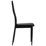 NNEVL Dining Chairs 2 pcs Black Faux Leather