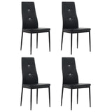 NNEVL Dining Chairs 4 pcs Black Faux Leather