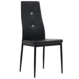 NNEVL Dining Chairs 4 pcs Black Faux Leather