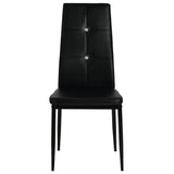 NNEVL Dining Chairs 4 pcs Black Faux Leather