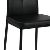 NNEVL Dining Chairs 4 pcs Black Faux Leather