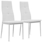 NNEVL Dining Chairs 2 pcs White Faux Leather