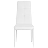 NNEVL Dining Chairs 2 pcs White Faux Leather