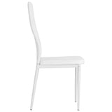 NNEVL Dining Chairs 2 pcs White Faux Leather