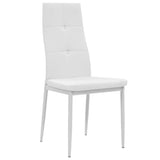 NNEVL Dining Chairs 4 pcs White Faux Leather
