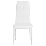 NNEVL Dining Chairs 4 pcs White Faux Leather