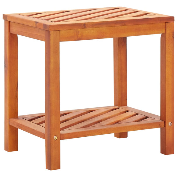 NNEVL Side Table Solid Acacia Wood 45x33x45 cm