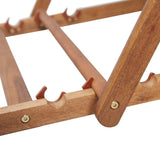 NNEVL Folding Beach Chair Fabric and Wooden Frame Grey