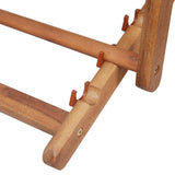 NNEVL Folding Beach Chair Fabric and Wooden Frame Red